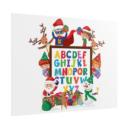 Rolled Posters - Christmas alphabet with super kiddo - [[{"value":"Wonderwear Kid"}]]