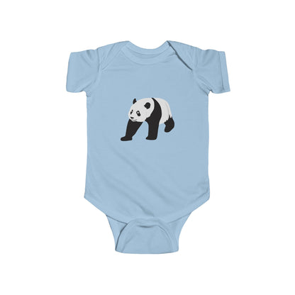 Baby Crawling Panda Bodysuit - Infant Onesie Printify