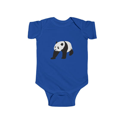 Baby Crawling Panda Bodysuit - Infant Onesie Printify