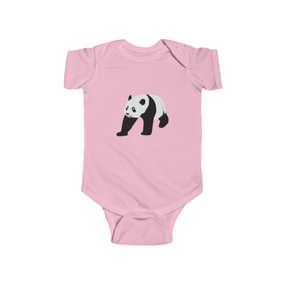 Baby Crawling Panda Bodysuit - Infant Onesie Printify