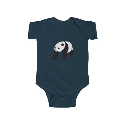 Baby Crawling Panda Bodysuit - Infant Onesie Printify