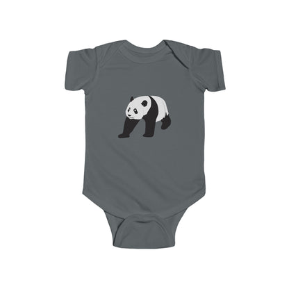 Baby Crawling Panda Bodysuit - Infant Onesie Printify