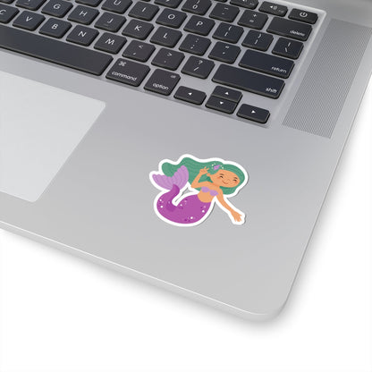 Kiss-Cut Stickers - mermaid purple  tail Printify