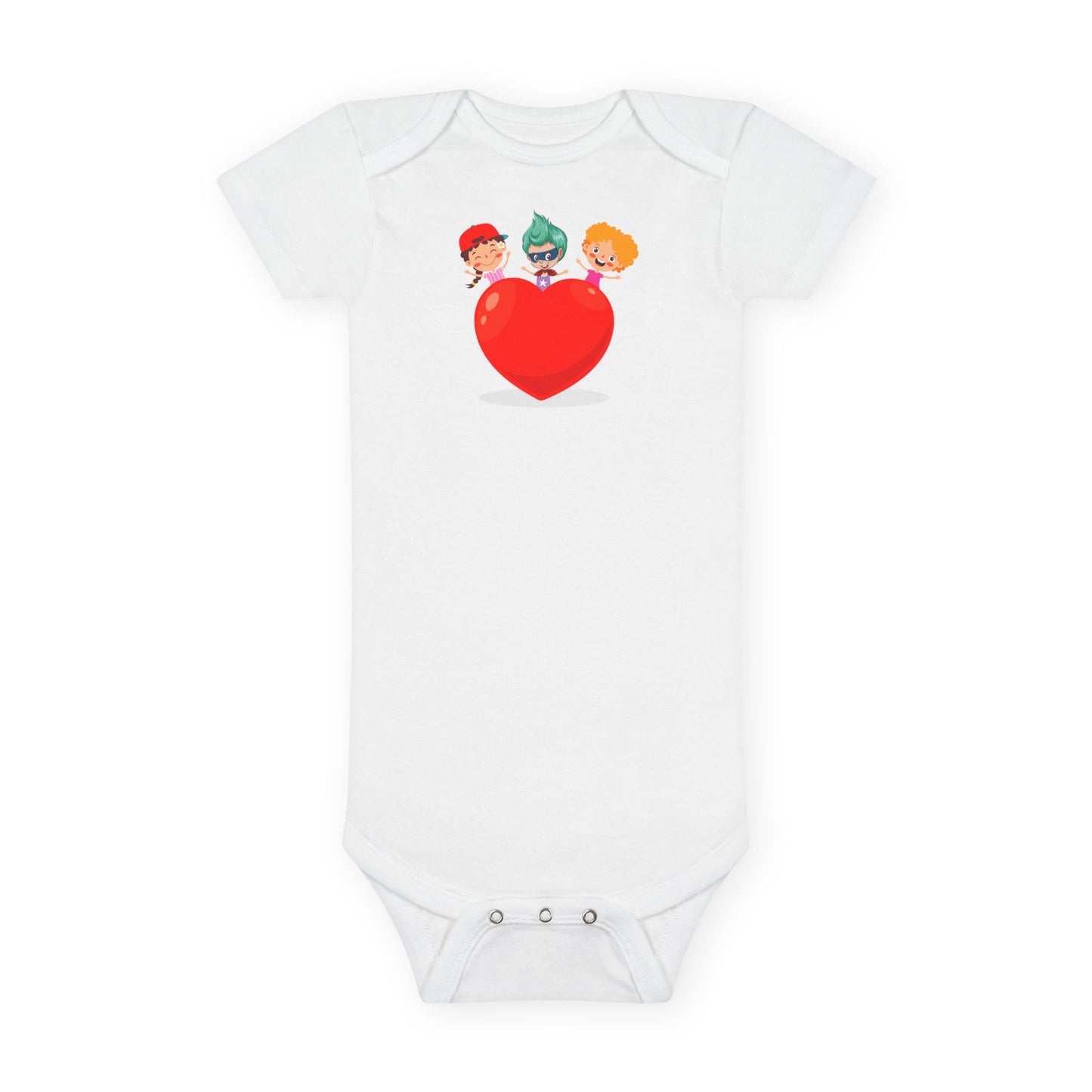 Infant Jersey One Piece - Valentines - Super kiddo on top of heart - [[{"value":"Wonderwear Kid"}]]