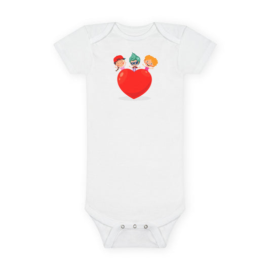 Infant Jersey One Piece - Valentines - Super kiddo on top of heart - [[{"value":"Wonderwear Kid"}]]