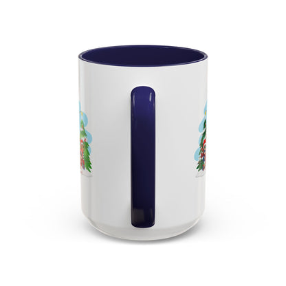 Accent Coffee Mug - Super kiddo with santa claus - [[{"value":"Wonderwear Kid"}]]