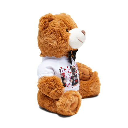 Teddy Bear with T-Shirt - Valentines -  Pug Guilty of love - [[{"value":"Wonderwear Kid"}]]