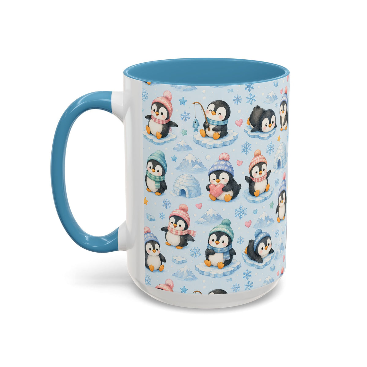 Accent Coffee Mug  (11/15 oz) - Penguin Winter Wonderland