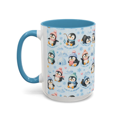 Accent Coffee Mug  (11/15 oz) - Penguin Winter Wonderland