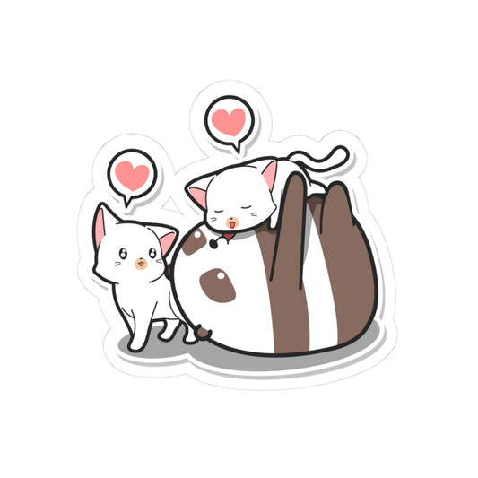 Kiss-Cut Stickers - The panda and cat