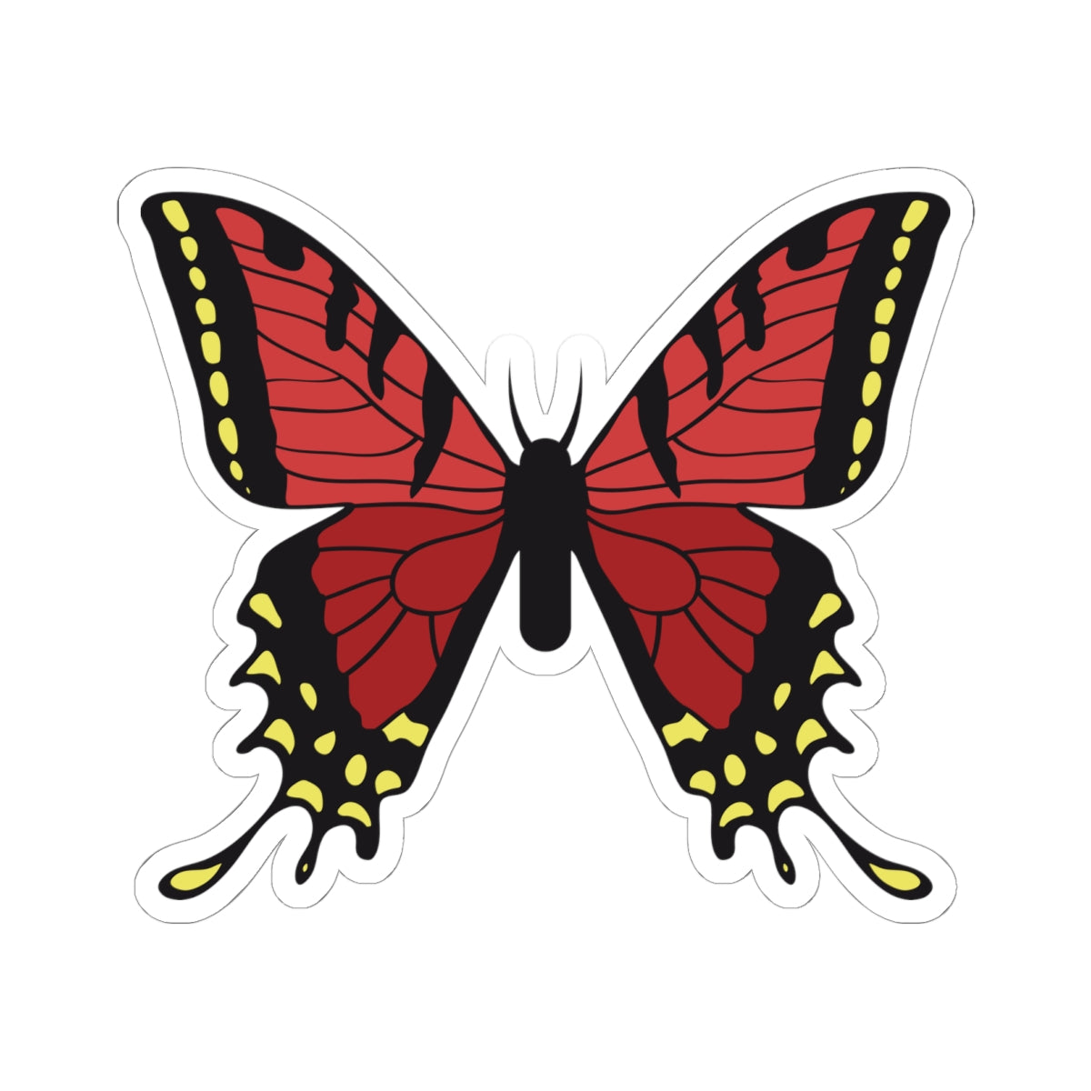 Kiss-Cut Stickers - Red butterfly