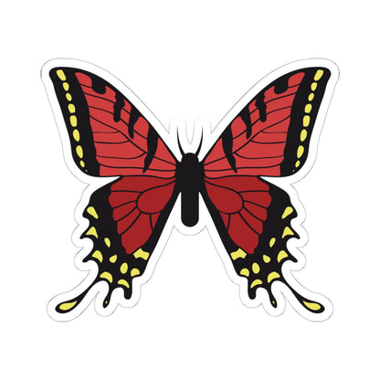 Kiss-Cut Stickers - Red Butterfly Printify