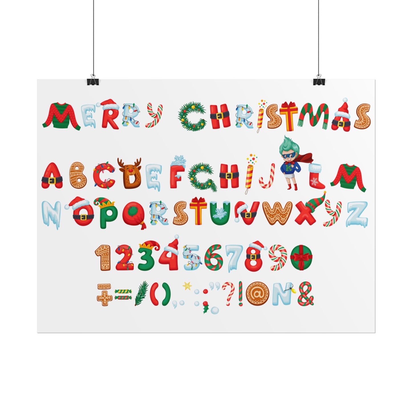 Rolled Posters - Christmas alphabet - [[{"value":"Wonderwear Kid"}]]