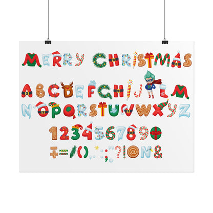 Rolled Posters - Christmas alphabet - [[{"value":"Wonderwear Kid"}]]