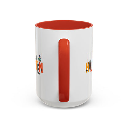 Accent Coffee Mug - Holloween hanging letters Printify