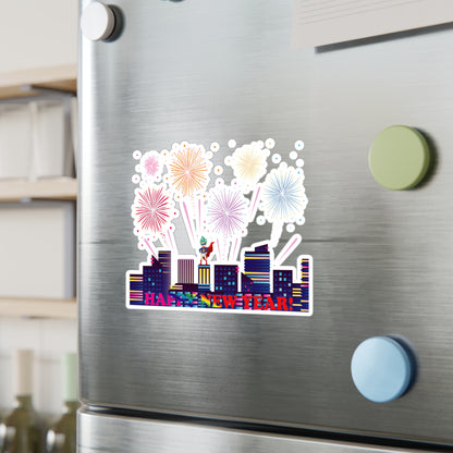 Christmas Kiss-Cut Vinyl Decals – Super kiddo with fireworks with text - [[{"value":"Wonderwear Kid"}]]