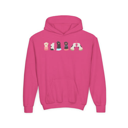 Youth Heavy Blend Hooded Sweatshirt - Paw Printify