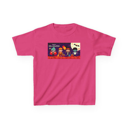 Kids Heavy Cotton™ Tee - Super kiddo with friends on holloween - [[{"value":"Wonderwear Kid"}]]