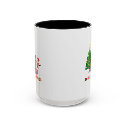 Accent Coffee Mug - Super kiddo preparing gifts - [[{"value":"Wonderwear Kid"}]]