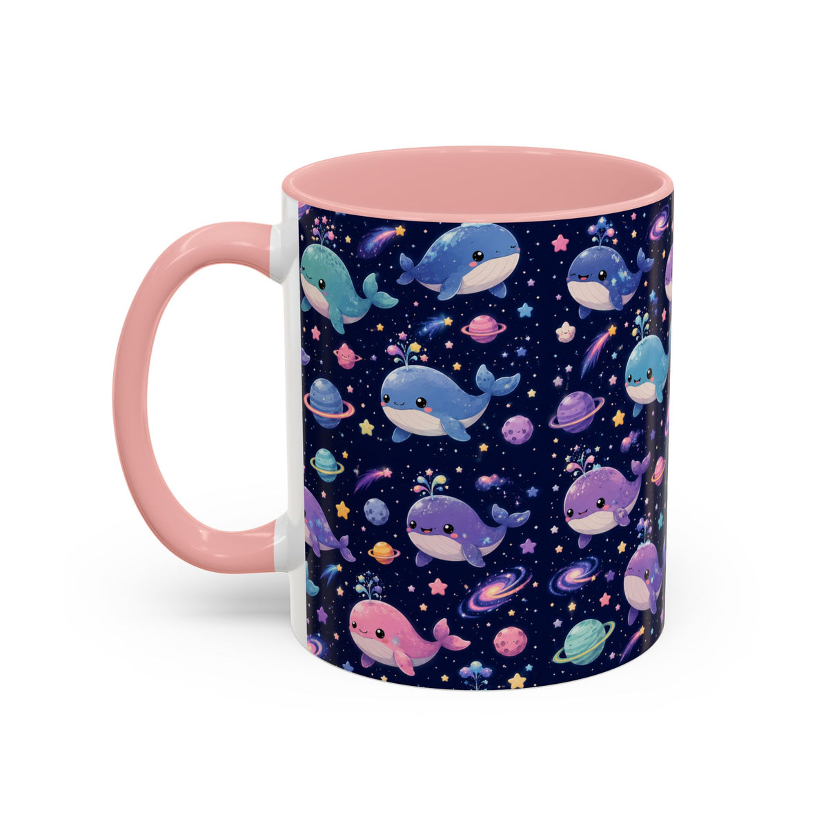 Accent Coffee Mug  (11/15 oz) - Cosmic Whale Adventure