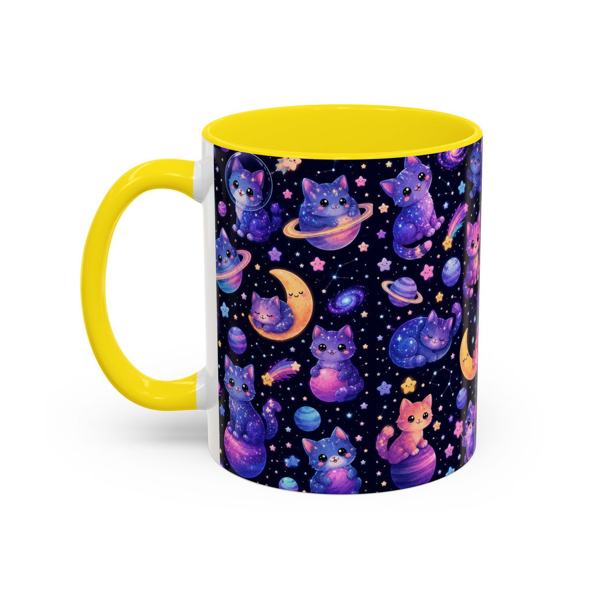Accent Coffee Mug (11/15 oz) - Galaxy cats