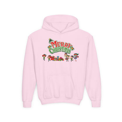 Youth Heavy Blend Hooded Sweatshirt - Merry christmas from super friends - [[{"value":"Wonderwear Kid"}]]