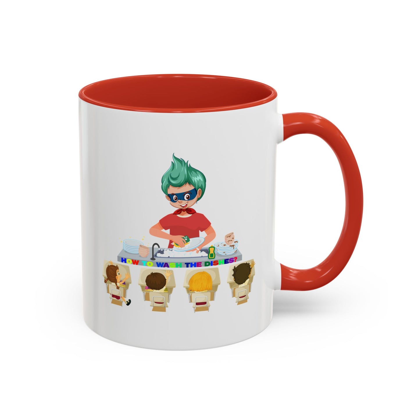 Accent Coffee Mug - Little kiddo teaching to wash dishes