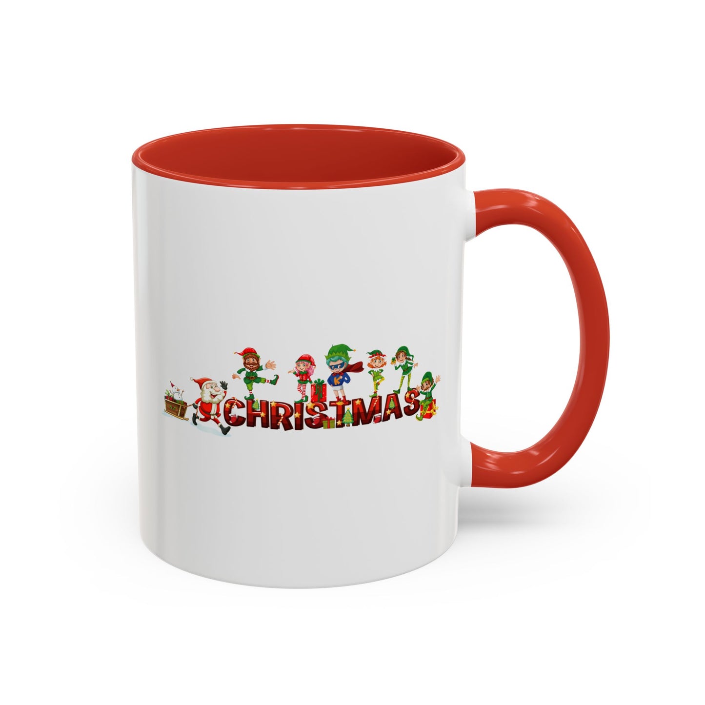 Accent Coffee Mug - Christmas with santa claus and friends