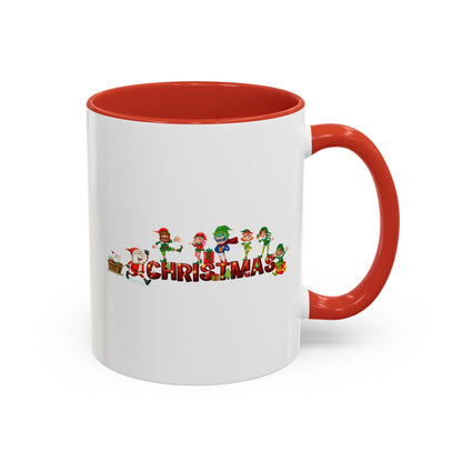 Accent Coffee Mug - Christmas with santa claus and friends - [[{"value":"Wonderwear Kid"}]]