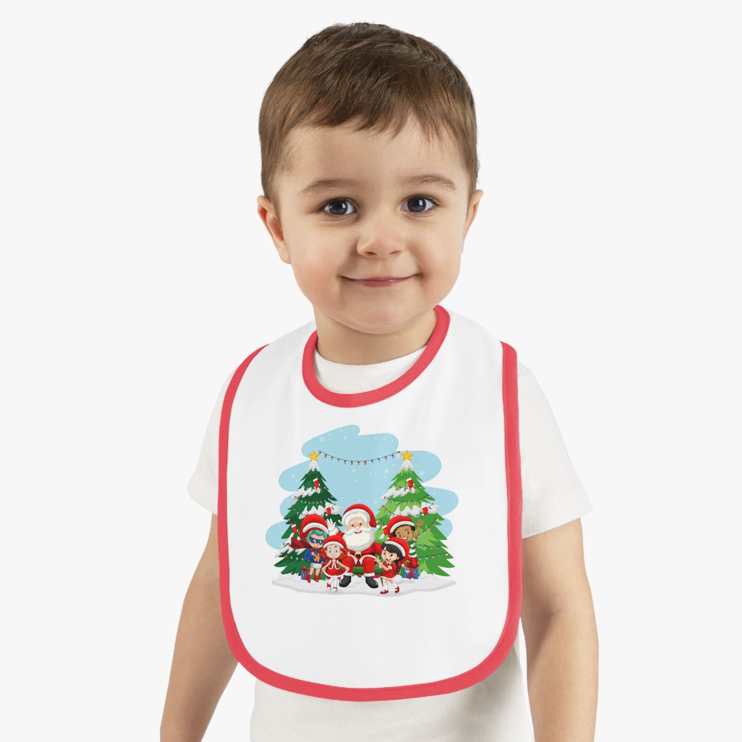 Baby Bib - Super kiddo with santa claus