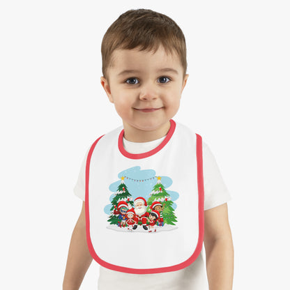 Baby Bib - Super kiddo with santa claus - [[{"value":"Wonderwear Kid"}]]