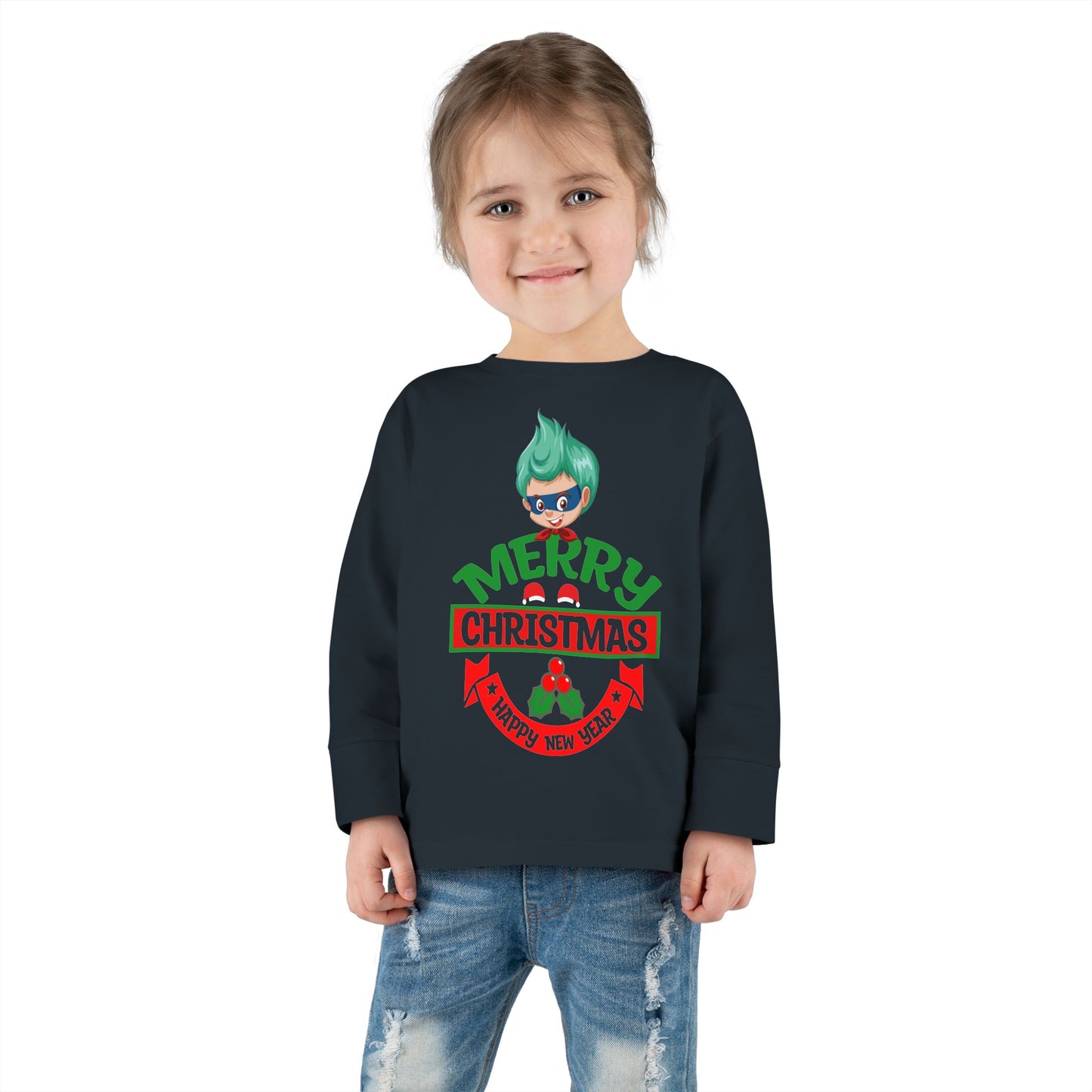 Toddler Long Sleeve Tee - Merry chridtmas from super kiddo - [[{"value":"Wonderwear Kid"}]]