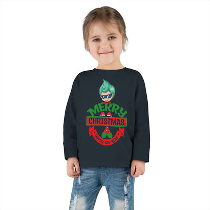 Toddler Long Sleeve Tee - Merry chridtmas from super kiddo - [[{"value":"Wonderwear Kid"}]]