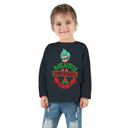 Toddler Long Sleeve Tee - Merry chridtmas from super kiddo - [[{"value":"Wonderwear Kid"}]]