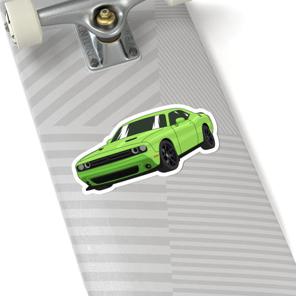 Kiss-Cut Stickers - Green Super Fast Car Printify