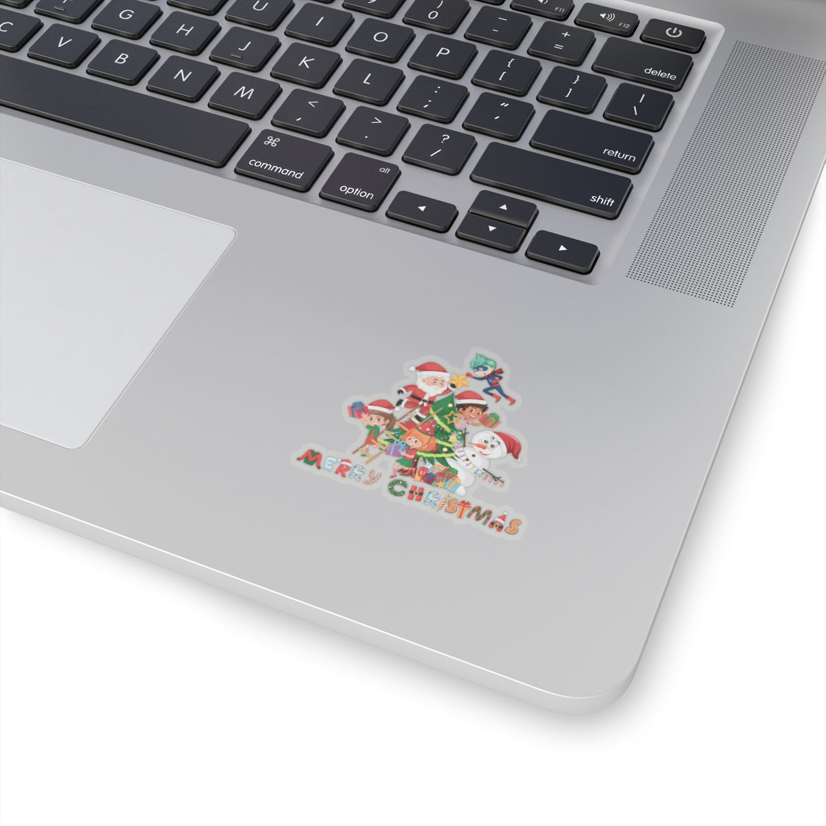 Kiss-Cut Stickers - Super kiddo making christmas tree with text - [[{"value":"Wonderwear Kid"}]]