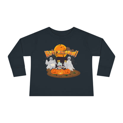 Toddler Long Sleeve Tee - Super kiddo with ghost - [[{"value":"Wonderwear Kid"}]]