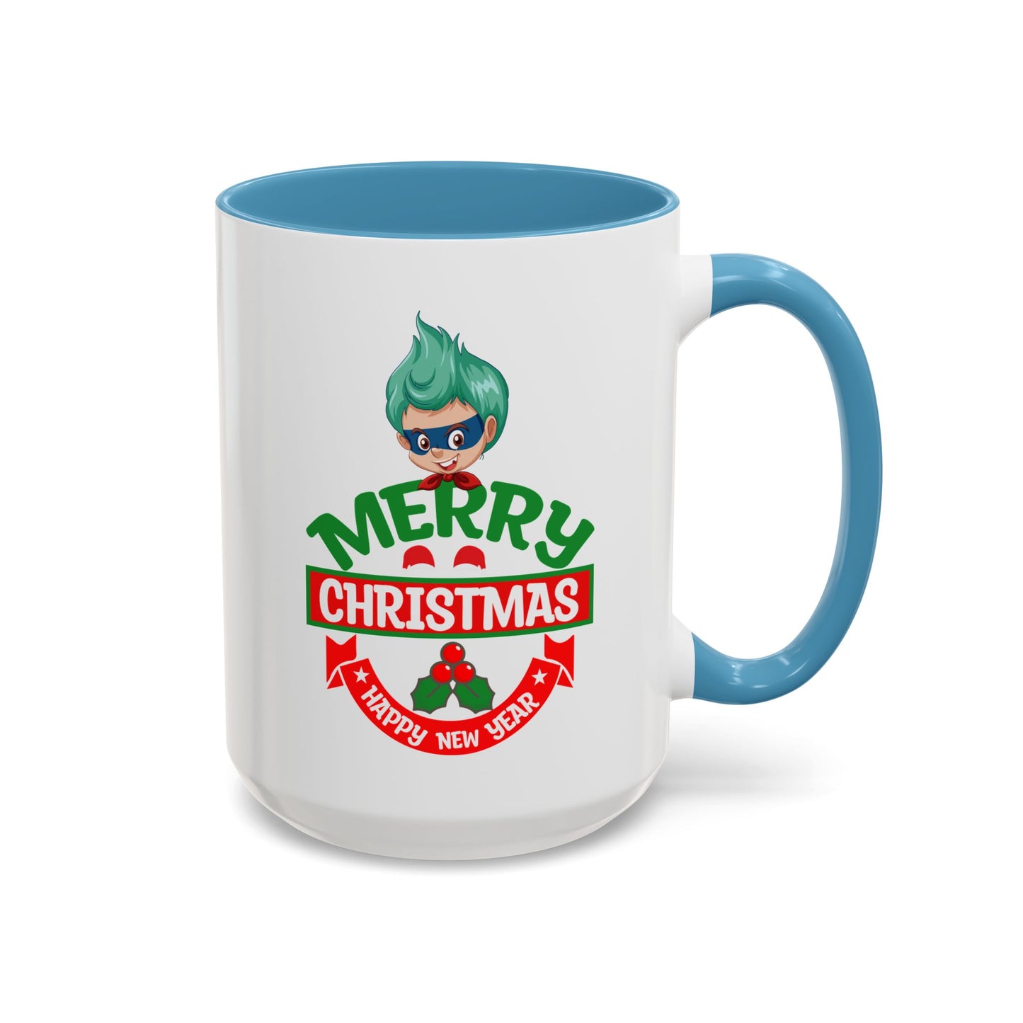 Accent Coffee Mug - Merry chridtmas from super kiddo