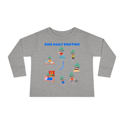 Toddler Long Sleeve Tee - Super kiddo daily routine - [[{"value":"Wonderwear Kid"}]]
