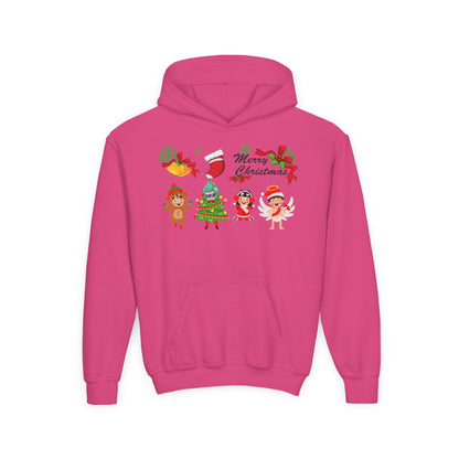 Youth Heavy Blend Hooded Sweatshirt - Merry christmas from super kid - [[{"value":"Wonderwear Kid"}]]