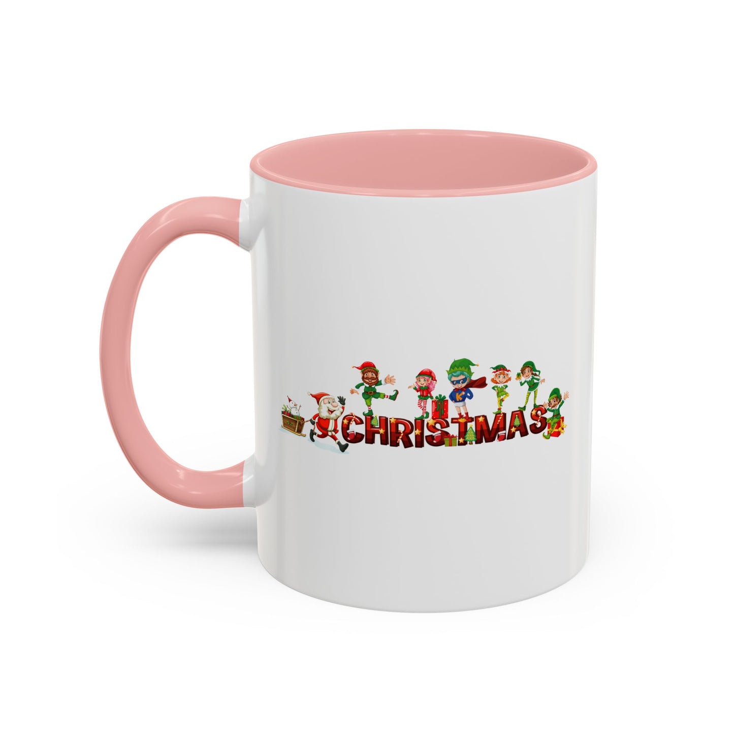 Accent Coffee Mug - Christmas with santa claus and friends