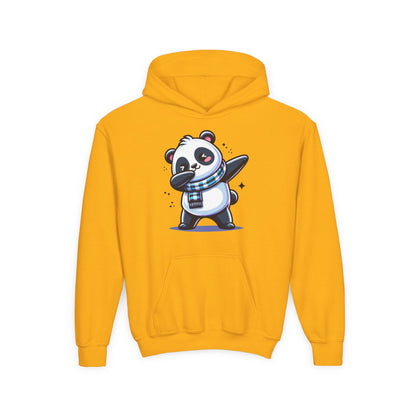 Youth Heavy Blend Hooded Sweatshirt - Panda dabbing dance Printify