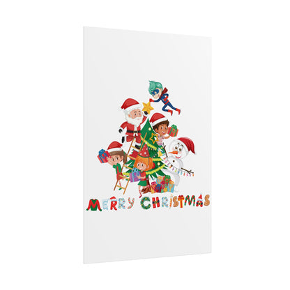 Rolled Posters - Super kiddo making christmas tree with text - [[{"value":"Wonderwear Kid"}]]