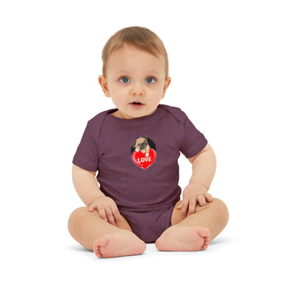 Infant Jersey One Piece - Valentines - Cute Pug - [[{"value":"Wonderwear Kid"}]]