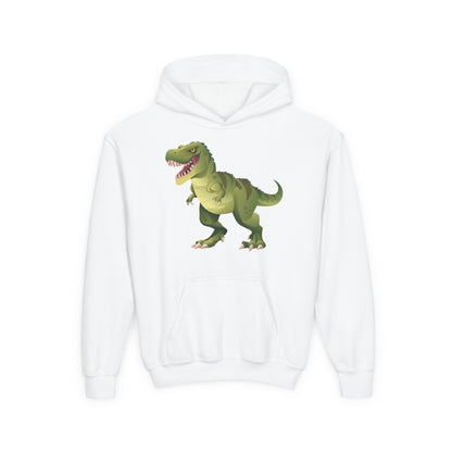 Youth Heavy Blend Hooded Sweatshirt - Tyrannosaurus Printify