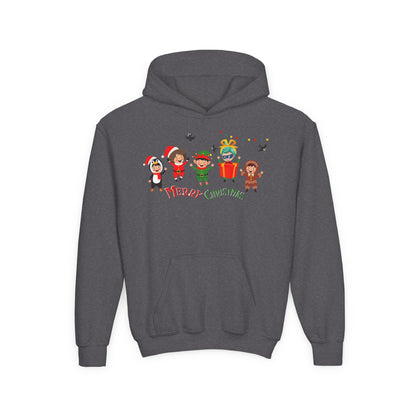 Youth Heavy Blend Hooded Sweatshirt - Merry christmas by super kiddo and friends - [[{"value":"Wonderwear Kid"}]]