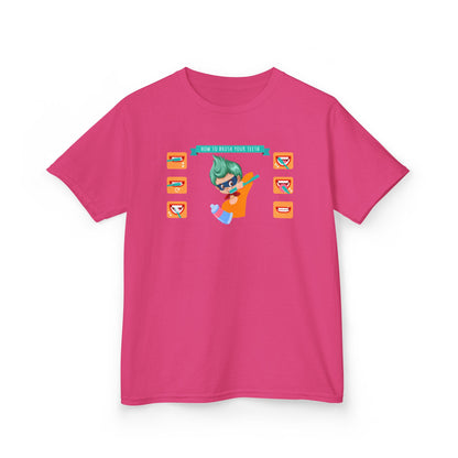 Kids Heavy Cotton™ Tee - Super kiddo how to brush teeth - [[{"value":"Wonderwear Kid"}]]