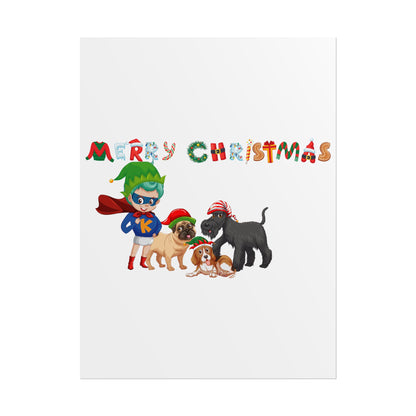 Rolled Posters - Super kiddo woith pet friends - [[{"value":"Wonderwear Kid"}]]