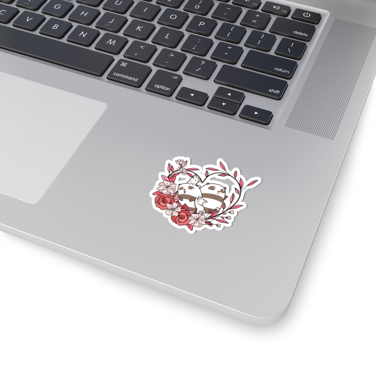 Kiss-Cut Stickers - Heart panda