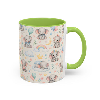 Accent Coffee Mug  (11/15 oz) - Baby Elephant Nursery